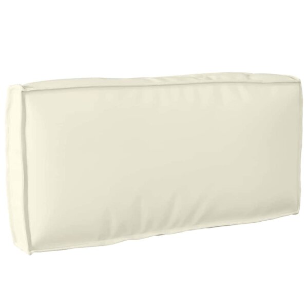 vidaXL Coussin pour dossier de palette Crème 80 x 40 x 12 cm