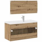 vidaXL Ensemble de meubles salle de bain 3 Pièces bois d'ingénierie