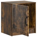 vidaXL Cabinet de chevet Chêne fumé 43 x 34 5 x 47 cm