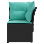 vidaXL Sofa de jardin avec accoudoirs et sofa d'angle 2 Pièce Rotin PE