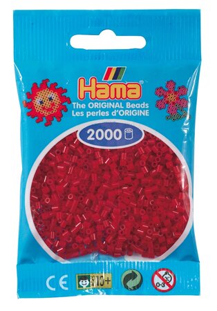 2 000 perles mini (petites perles Ø2 5 mm) rouge noel