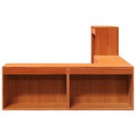 vidaXL Table de chevet avec bureau cire marron bois de pin massif