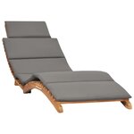vidaXL Chaises longues lot de 2 avec coussins Bois massif de teck