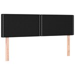 vidaXL Sommier à lattes de lit avec matelas LED Noir 140x190 cm Tissu