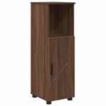 vidaXL Ensemble de mobilier de salle de bain 5 Pièces Chêne marron