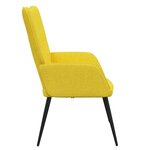 vidaXL Chaise de relaxation Jaune moutarde Tissu