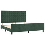 vidaXL Cadre de lit sans matelas vert foncé 160x200 cm velours