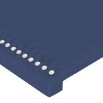 vidaXL Têtes de lit 2 Pièces Bleu 100x5x78/88 cm Tissu