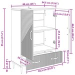 vidaXL Buffet Blanc brillant 66 x 34 5 x 95 cm Bois d'ingénierie