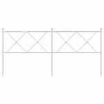 vidaXL Tête de lit métal blanc 180 cm