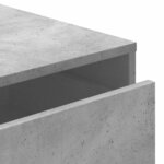 vidaXL Commode d'angle gris béton 80x41x58 cm bois d'ingénierie