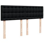 vidaXL Sommier à lattes de lit avec matelas Noir 140x190 cm Tissu