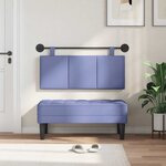 vidaXL Tête de lit suspendue Bleu denim Tissu