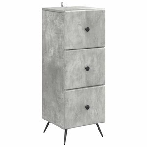 vidaXL Armoire à tiroirs Gris béton 33 x 34 5 x 90 cm