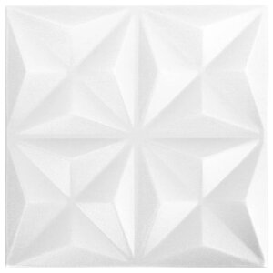 vidaXL Panneaux muraux 3D 12 Pièces 50x50 cm blanc origami 3 m²
