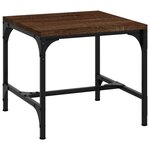 vidaXL Table basse Chêne marron 50x50x35 cm Bois d'ingénierie