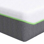 vidaXL Matelas Blanc et Gris 100 x 200 cm Ressort ensaché