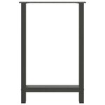 vidaXL Pieds de table de bar Anthracite 2 pièces 60 x (90-91) cm Acier