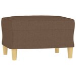 vidaXL Ensemble de canapés 4 Pièces avec coussins Marron Tissu
