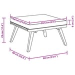 vidaXL Repose-pied de jardin avec coussin 60x60x29 cm Bois d'acacia