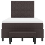 vidaXL Lit à ressorts avec tête de lit Marron foncé 120 x 200 cm tissu