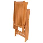 vidaXL Chaises inclinables de jardin 8 Pièces Bois de teck solide