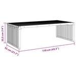 vidaXL Table d'appoint de jardin Empilable Marron 110 x 55 x 35.5 cm