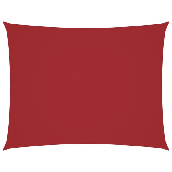 vidaXL Voile de parasol tissu oxford rectangulaire 2 5x4 m rouge