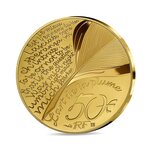 L'Art de la Plume – Jules Verne Monnaie de 50€ 1/4 Oz Or