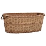 vidaXL Panier à bois de chauffage poignées de transport 88x57x34 cm