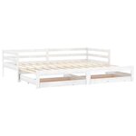 vidaXL Lit coulissant sans matelas 2x(90x200) cm blanc