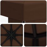 vidaXL Pavillon 3 x 3 m Marron Polyester et Acier 190 gsm