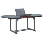 vidaXL Ensemble à manger d'extérieur 7 Pièces Bois d'acacia solide Gris