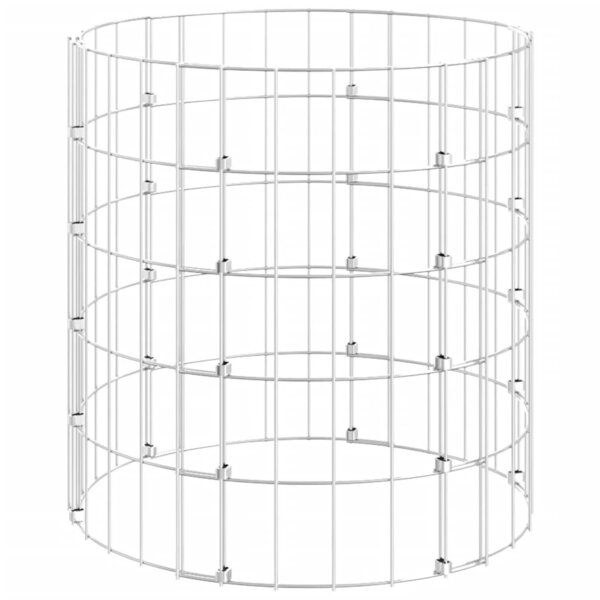 vidaXL Poteau à gabion circulaire Acier galvanisé Ø50x50 cm