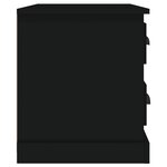 vidaXL Table de chevet noir 60x39x45 cm