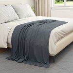 vidaXL Jeté Gris foncé 170 x 130 cm Toison