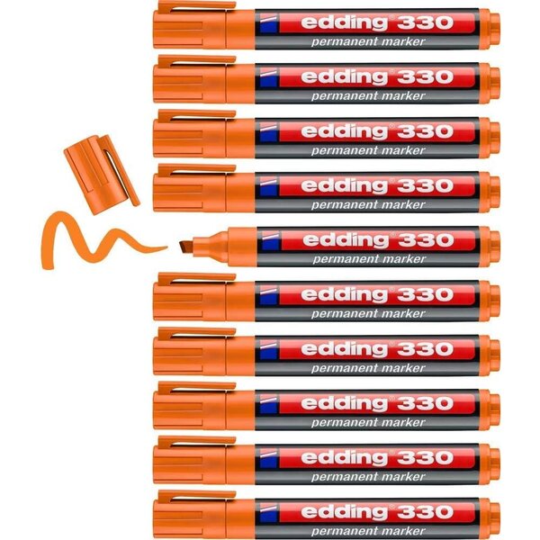 Marqueur Permanent 330 Orange 1-5 mm x 10 EDDING
