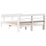 vidaXL Cadre de lit sans matelas blanc 140x200 cm bois de pin massif