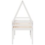 vidaXL Lit haut sans matelas blanc 90x200 cm bois de pin massif