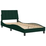 vidaXL Cadre de lit sans matelas Hanko vert foncé 90x200 cm velours