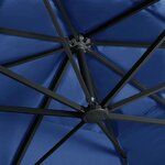 vidaXL Parasol déporté avec lumières LED Aluminium 400x300cm Bleu azur