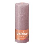 Bolsius Bougies pilier rustiques Shine 4 Pièces 190x68 mm Rose cendre