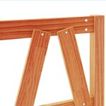 vidaXL Tête de lit cire marron 135 cm bois massif de pin