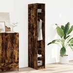 vidaXL Garde-robe chêne fumé 30x50x200 cm bois d'ingénierie