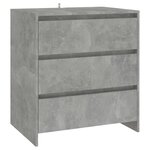 vidaXL Buffet Gris béton 70x41x75 cm Bois d'ingénierie