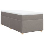 vidaXL Sommier à lattes de lit avec matelas Taupe 90x190 cm Tissu