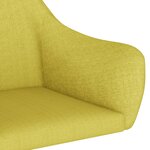 vidaXL Chaise pivotante de salle à manger Vert Tissu