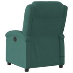 vidaXL Fauteuil inclinable de massage électrique vert foncé velours