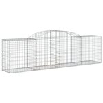 vidaXL Panier de gabions arqué 300x50x80/100 cm Fer galvanisé