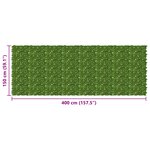 vidaXL Écran de balcon avec feuilles Vert et jaune 400 x 150 cm